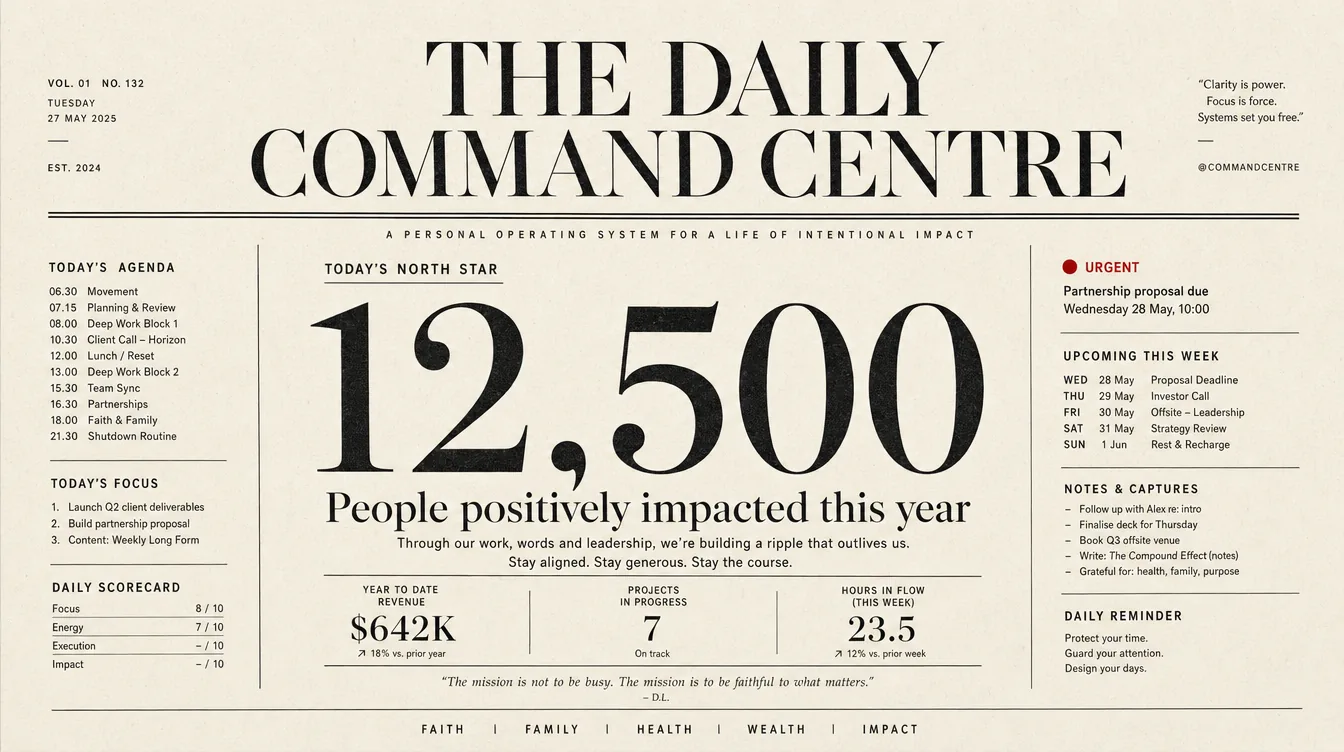 Broadsheet, desktop view