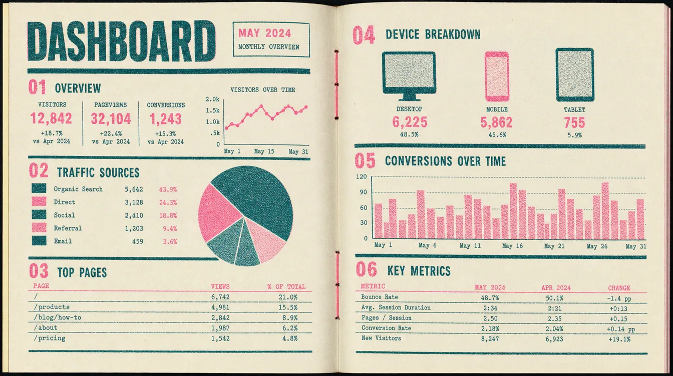 Risograph Zine, desktop view