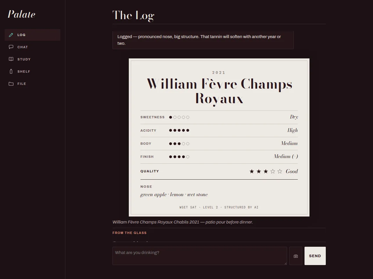 The Log on desktop